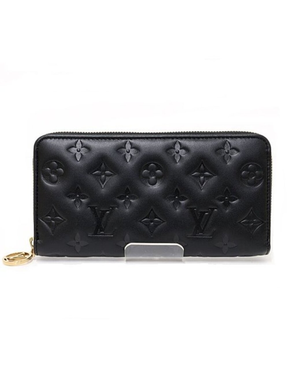 Louis Vuitton Zippy Wallet Zip Around Noir Black Lambskin